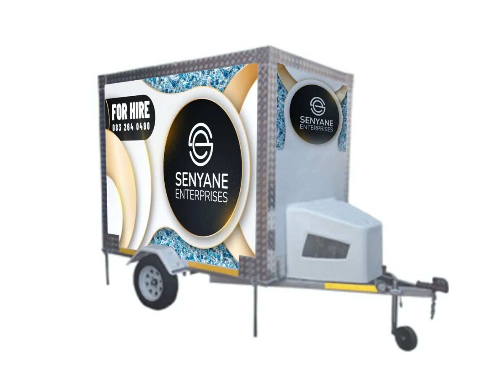 A Senyane Enterprises mobile freezer trailer